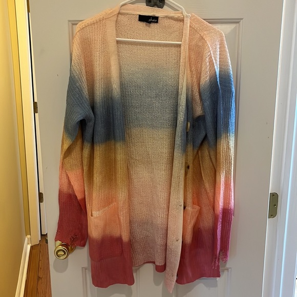 Don’t Let Go of Love Rainbow Cardigan - Picture 4 of 5